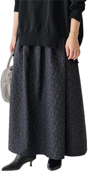 美品　ビアズリー　レオパードジャガードギャザースカート　ロング丈 美品 ビアズリー レオパードジャガードギャザースカート ロング